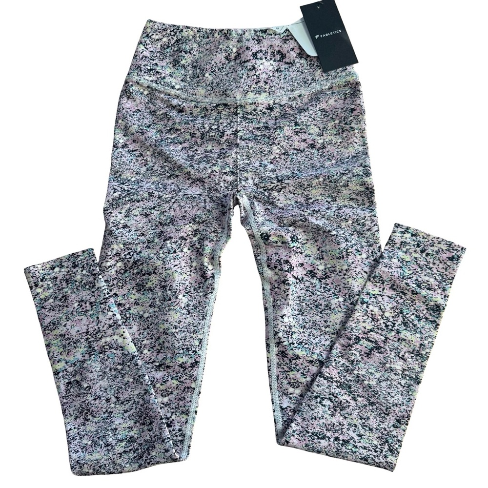NWT Fabletics Sleek Seamless High Waisted Leggings Cosmic Splatter - Picture 4 of 6